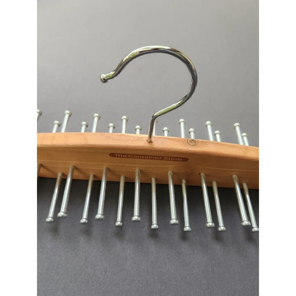 The Container Store Cedar Tie Belt & Scarf Hanger Closet Organizer 42 Pegs